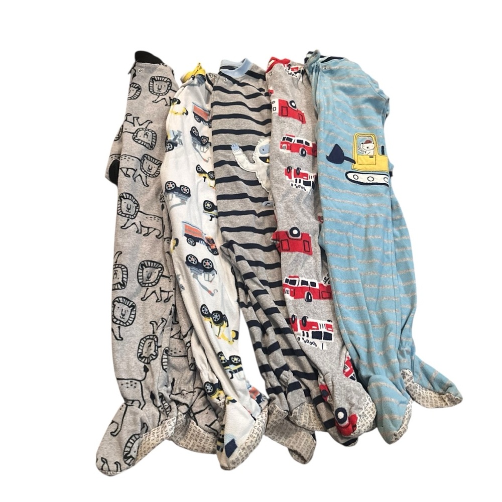 Lot of 5 Baby Boy Sleepers Size 2T